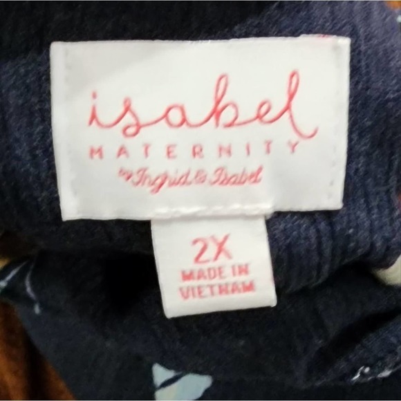 Isabel‎ maternity floral peplum ruffled trim midi dress plus size 2X - Picture 4 of 7